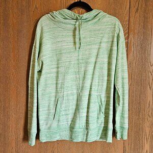 Women's Xersion green long sleeve top with cowl neck. Size M.